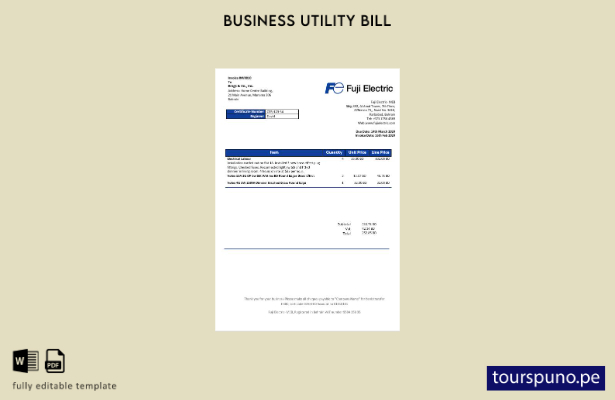 lista para imprimir plantilla de factura de servicios públicos de electricidad d